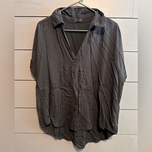 Blu Pepper Charcoal V-Neck Top